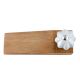 Steel Grey Ceramic Crackle Wooden Door Stopper